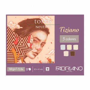 Block fabriano Tiziano tonos neutros