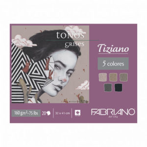 Block fabriano Tiziano tonos grises