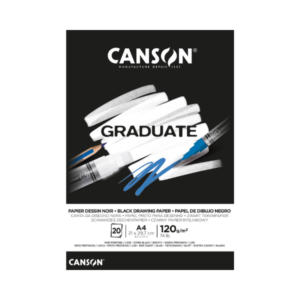 Block canson Graduate Dibujo Negro A4