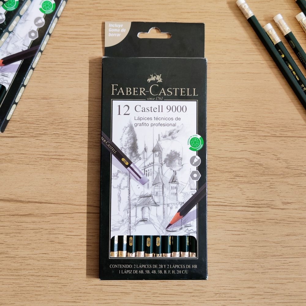 Set de Lápiz Faber-Castell 9000 Línea Estudio (Caja x 12)