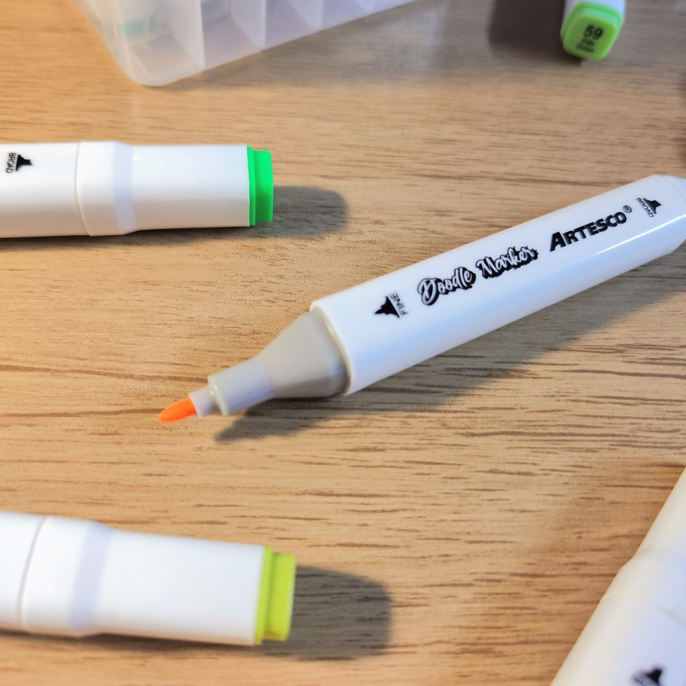 Marcadores a Base de Alcohol Artesco Doodle Markers x 36 Colores Doble Punta - Imagen 4