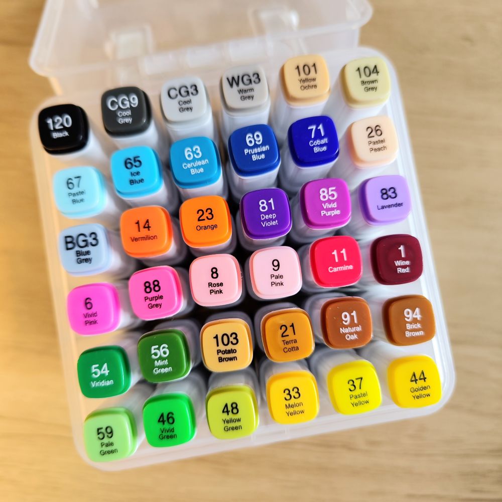 Marcadores a Base de Alcohol Artesco Doodle Markers x 36 Colores Doble Punta - Imagen 2